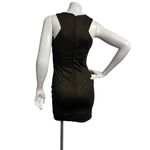 Forever 21 Little Black Dress Bodycon Metallic Size Small Rear Zip Lined Party Photo 4