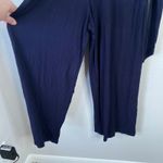 BODEN Ellen Navy Blue Jersey Knit Faux Wrap Jumpsuit Size 6 Wide Leg Photo 6