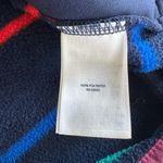 Land’s End Heritage Fleece Navy Blue Rainbow Stripe Quarter Snap Sweatshirt M Size M Photo 6