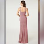 Azazie  Alara Dusty Rose Bridesmaid Dress with Slit Chiffon Stretch Size 10 Photo 1