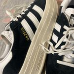 Adidas  Black and White Gazelle Sneakers Photo 2