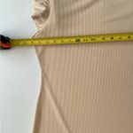 Chic Beige Ruffle Sleeve Mini Dress NWOT Tan Size XL Photo 4