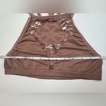 Seamless High Neck Strappy Back Brami Sports Bra Size XS Tan Photo 3