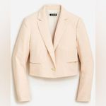 J.Crew NWOT Cropped Blazer in City Crepe Raw Cashew Size 4 Photo 0