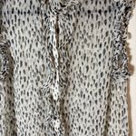 7 For All Mankind  100% Silk‎ Sleeveless Ruffle Blouse Size Medium Photo 4