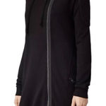 ALL SAINTS Ridley Hoodie Long Sweatshirt Zip Front Black size 6 Photo 0