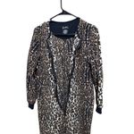 Nick & Nora  Women's Leopard Print Fleece Footed Pajamas Sleepwear One Piece M Photo 4