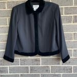 Talbots Vintage 80’s black velvet short dress jacket Photo 1