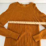 Ribbed Knit Sweater Dress Ochre Mustard Size Small Alpaca Blend Casual Cozy Orange Photo 6