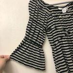 Max Studio  Gray & Black‎ Stripe Top Size XS Photo 2