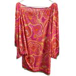 Trina Turk Morning Sunrise pink 70s inspired print Swim Cover Tunic Kaftan dress Photo 6