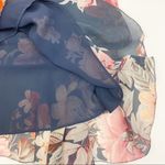 Nicholas Rust Floral Pintuck Silk Chiffon Mini Dress: Navy Blue Size 0 Photo 10