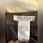 Max Mara  Women wool silk blend Brown Skirt  front pleated wrap sz2 Photo 3