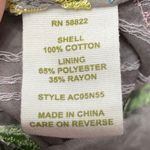 Chelsea & Violet Short Sleeved Dress Yellow and Gray Embroidered Flowers Large Photo 13