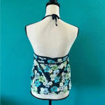 Old Navy  maternity tankini beautiful blue and green flower swim top Photo 2