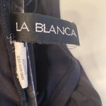 La Blanca || Black/pink/green/white one piece swimsuit with ruffle and ruching Photo 6