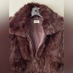 Surell for Bloomingdale's 100% Rabbit Fur Zip Vest Size S/M Brown Size M Photo 2