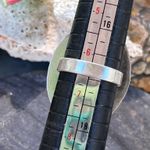 Handmade Handcrafted Natural Abalone Shell Sterling Silver Ring Sz 6.5 Photo 5