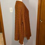 Free People  chunky cable knit oversized tunic sweater burnt‎ orange size XS Photo 3