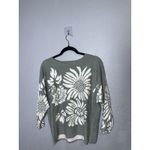 Sioni Floral Sweater Women's Size M Sage Green Blouse Dolman Sleeves Size M Photo 9