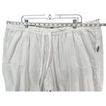 Old Navy Linen Crop Pant Women 2XL Bright White Pull On Elastic Waist Summer NEW Photo 4