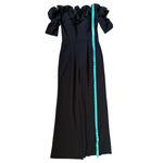XScape Evenings Ruched Ruffle Scuba Crepe Jumpsuit Sold Out Online Size 8 Black Photo 7