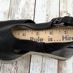 via spiga Black Leather Peep Toe Wedge Sandals 7 Photo 6