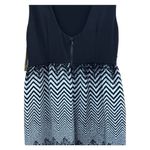 Alice + Olivia Chevron Print Black and White Wool Blend Dress NWT Large Photo 5