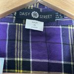 Daisy  Street NEW Purple & Yellow Check Punk Casual Grunge Ska Shirt Women size M Photo 1