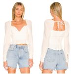 Free People 💕💕 Chloe Top Cotton Sweetheart Neckline ~ White Medium  NWOT Photo 10