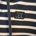 The Black Dog Brand Navy and White Striped Pullover Cotton Hoodie Size Small Photo 7