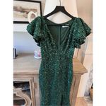 Faeriesty Green Sequin Mermaid Dress with Side Slit Size XSmall Photo 1