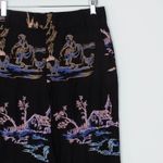 ZARA  Black Oriental Embroidered High Waist Wide Leg Trouser Pants Womens Size XS Photo 1