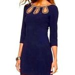 Lilly Pulitzer Bronte Embellished Shift Dress in True Navy Size 4 63062 Photo 0