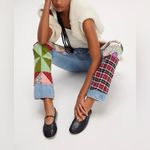 Free People NWT Riley Vintage Quilter's Friend Jeans - patchwork quilt blue - 30 Photo 5