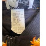 First Option Vintage Status Print Quilted Zipper Jacket EUC Sz M Rayon Gold Blk Size M Photo 4