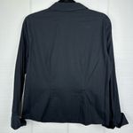 Anne Klein  Black Cotton Long Sleeve Button Up V-neck Top Blouse 10 Photo 4