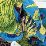 Nordstrom Vintage Size M Silk Button Up Shirt Town Square Fish Print Women's Photo 7