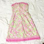 Lilly Pulitzer vintage strapless sleeveless floral picnic paisley cotton dress Photo 1