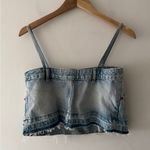 ZARA  TRF SKIRT STYLE DENIM CROP TOP Photo 5