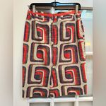 Boden Modern Preppy Pencil Skirt Knit Career Chic Cotton Blend Size 6 Small US Red Photo 3