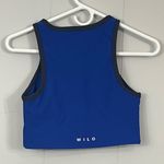 Wilo The Label Colorblock Racer Blue Cropped Sport Bra Top Size Medium Photo 1