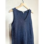 Garnet Hill Garnett Hill 100% Linen Denim Blue Midi Dress Size 2 Photo 1