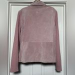 Vintage Fabio Dusty Pink Soft Genuine Leather Women’s Ribbed Sleeve Jacket Sz XL Photo 8