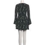 ALC Frank A.L.C. Green Silk Printed Long Sleeve Mini Dress Women’s Size M Photo 1
