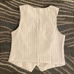 Monteau  Pinstripes Cream Vest Photo 1