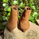 Nine West  Shoes Women's 5.5 Beige Camel Tan Leather Yendira Ankle Bootie Photo 7