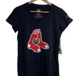 47 Brand Red Sox shirt‎ tee foundation camo 100% cotton baseball womens NWT small Photo 0