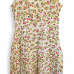 Tease Sleeveless White Pink Green Cherry Cotton Dress Sz 8 Photo 0