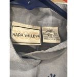 Boho cottage core embroidered Floral Shirt VTG Blue granny Long Sleeve Women S Photo 6